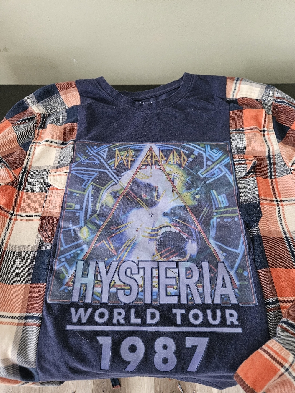 OOAK Handmade Tshirt/flannel Mashup